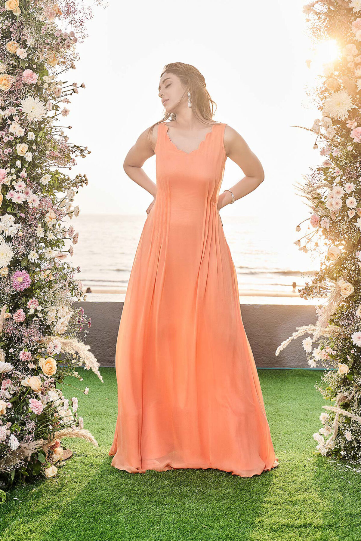 Tulip Gown- Orange